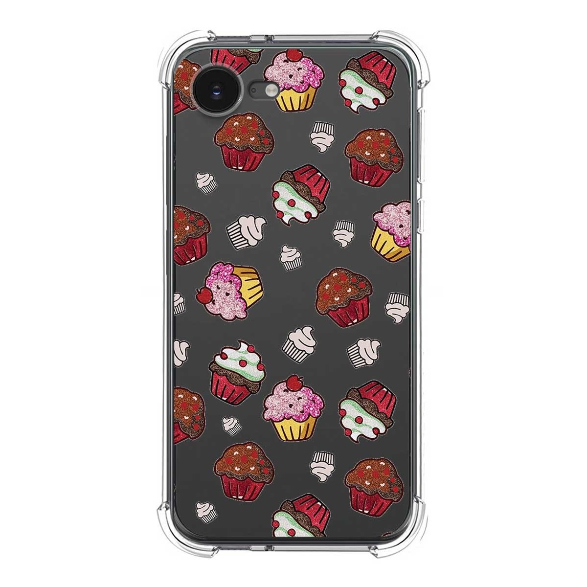 Funda Silicona Antigolpes para iPhone 16e (6.1) diseño Muffins Dibujos