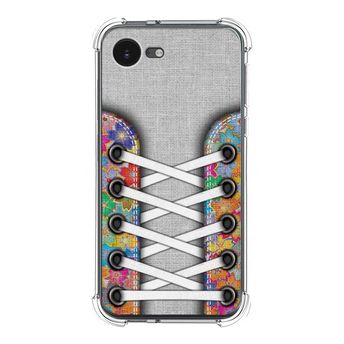 Funda Silicona Antigolpes para iPhone 16e (6.1) diseño Zapatillas 04 Dibujos