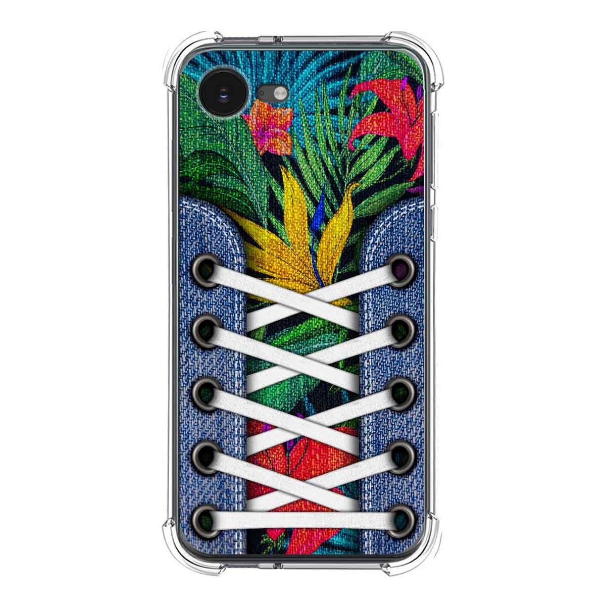 Funda Silicona Antigolpes para iPhone 16e (6.1) diseño Zapatillas 12 Dibujos