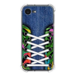 Funda Silicona Antigolpes para iPhone 16e (6.1) diseño Zapatillas 13 Dibujos