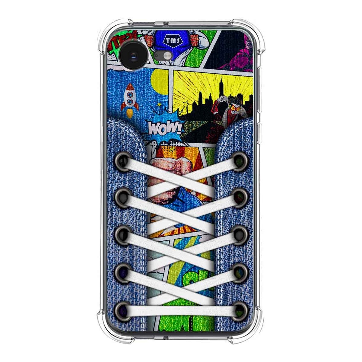 Funda Silicona Antigolpes para iPhone 16e (6.1) diseño Zapatillas 14 Dibujos
