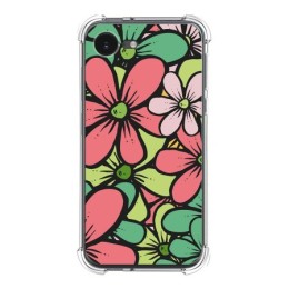 Funda Silicona Antigolpes para iPhone 16e (6.1) diseño Flores 02 Dibujos