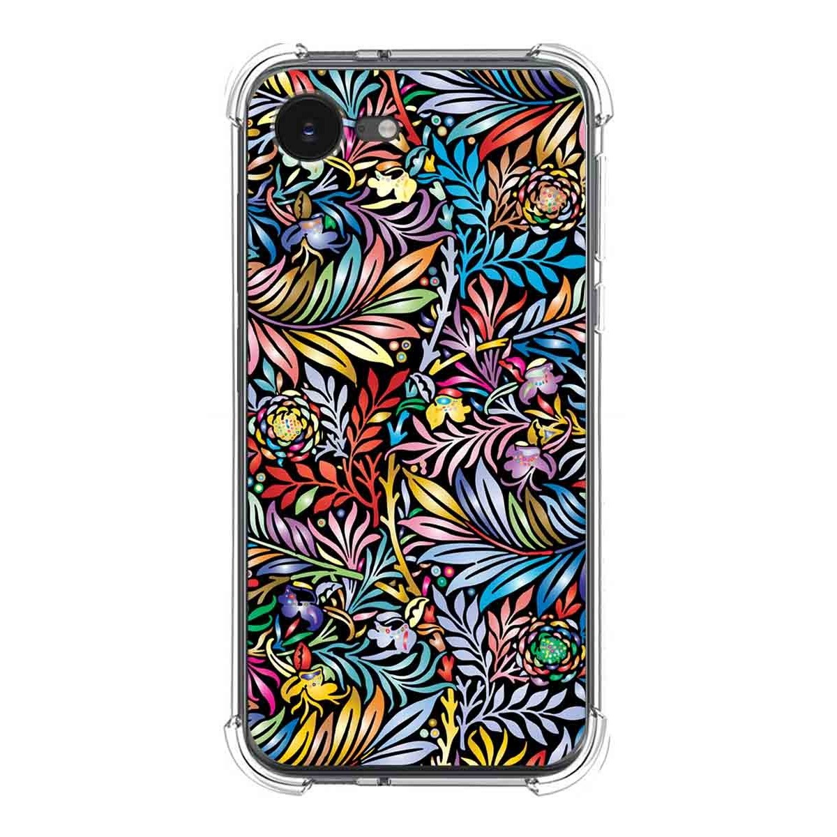 Funda Silicona Antigolpes para iPhone 16e (6.1) diseño Flores 04 Dibujos