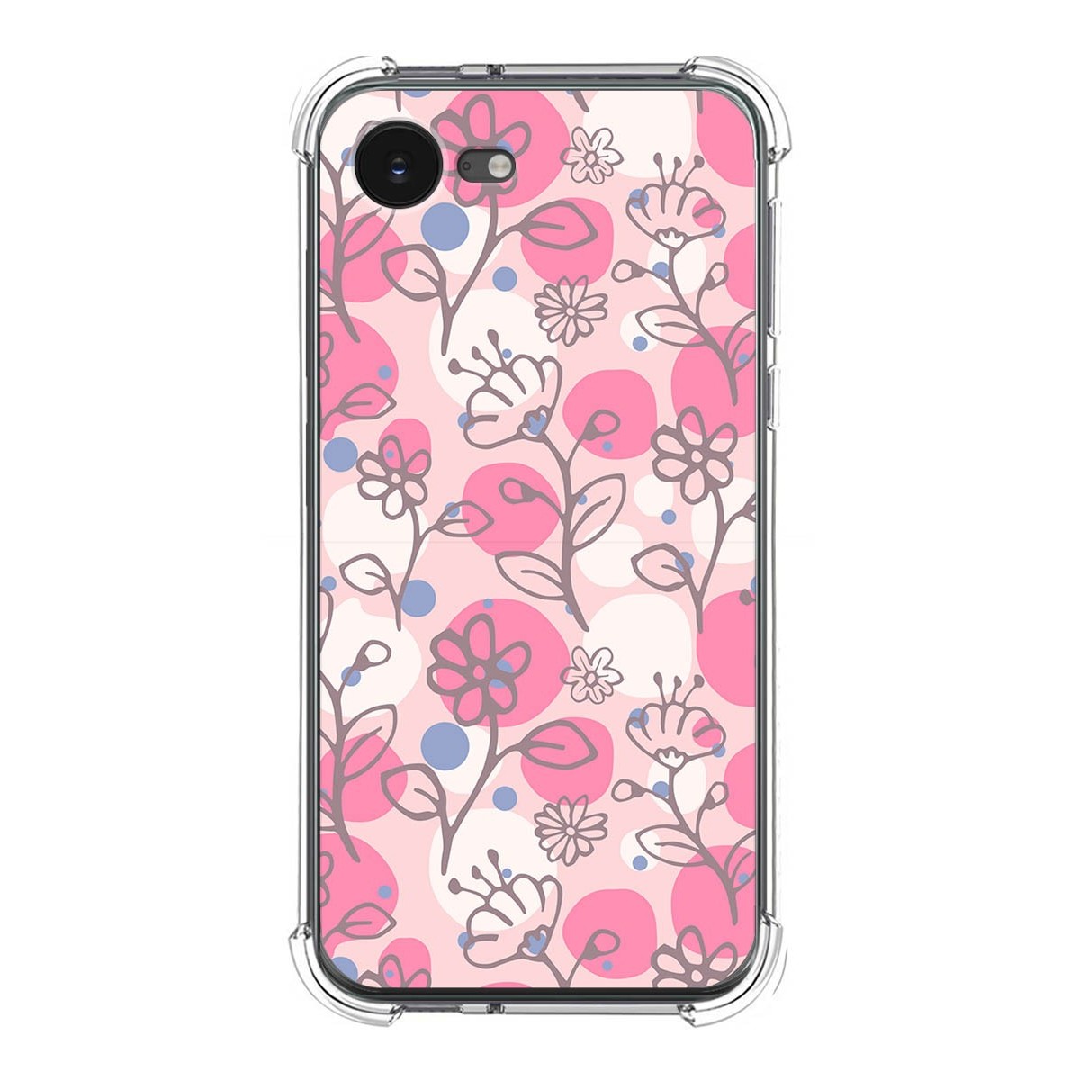 Funda Silicona Antigolpes para iPhone 16e (6.1) diseño Flores 07 Dibujos