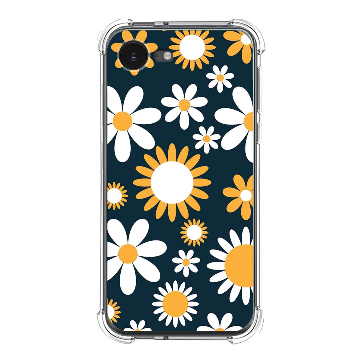 Funda Silicona Antigolpes para iPhone 16e (6.1) diseño Flores 08 Dibujos