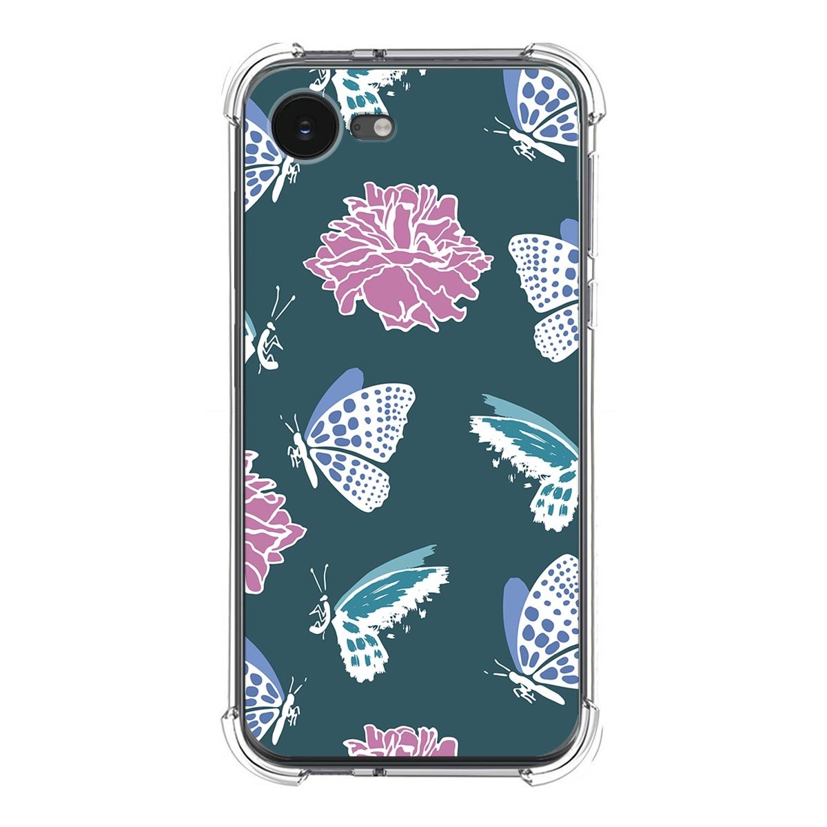 Funda Silicona Antigolpes para iPhone 16e (6.1) diseño Flores 10 Dibujos