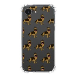 Funda Silicona Antigolpes para iPhone 16e (6.1) diseño Perros 09 Dibujos
