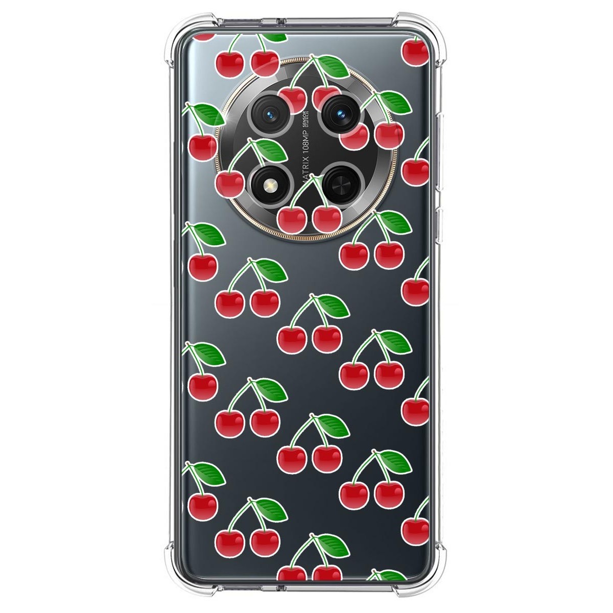 Funda Silicona Antigolpes para Huawei Honor Magic 7 Lite 5G diseño Cerezas Dibujos