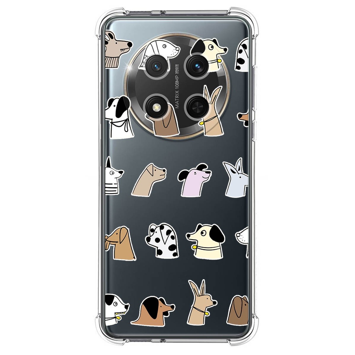 Funda Silicona Antigolpes para Huawei Honor Magic 7 Lite 5G diseño Perros Dibujos