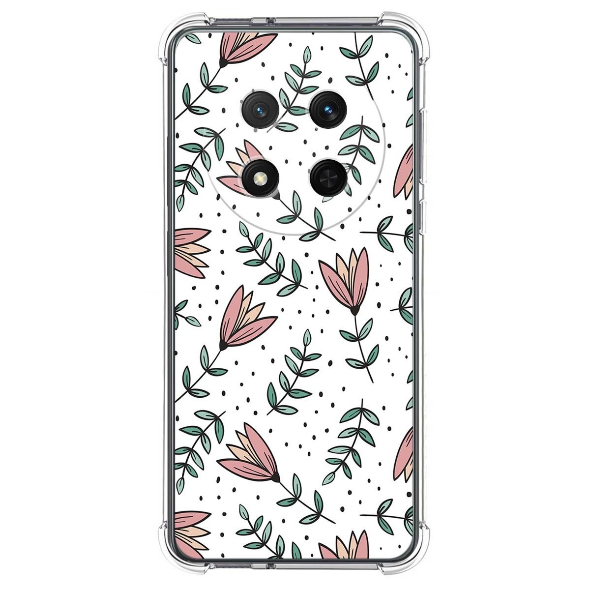 Funda Silicona Antigolpes para Huawei Honor Magic 7 Lite 5G diseño Flores 01 Dibujos