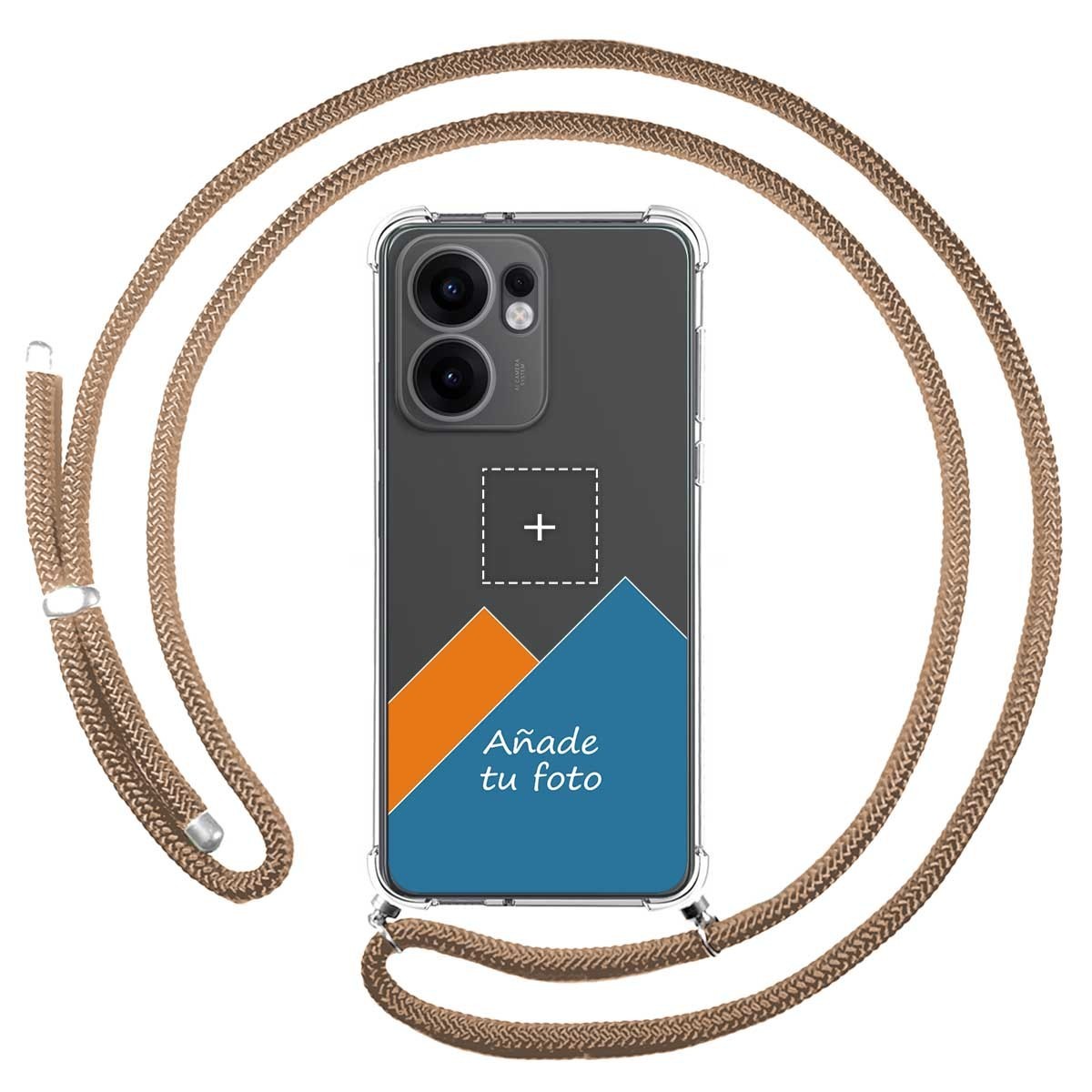 Personaliza tu Funda Colgante Transparente para Oppo Reno 13F 4G / 13 F 5G con Cordon Camel Dibujo Personalizada