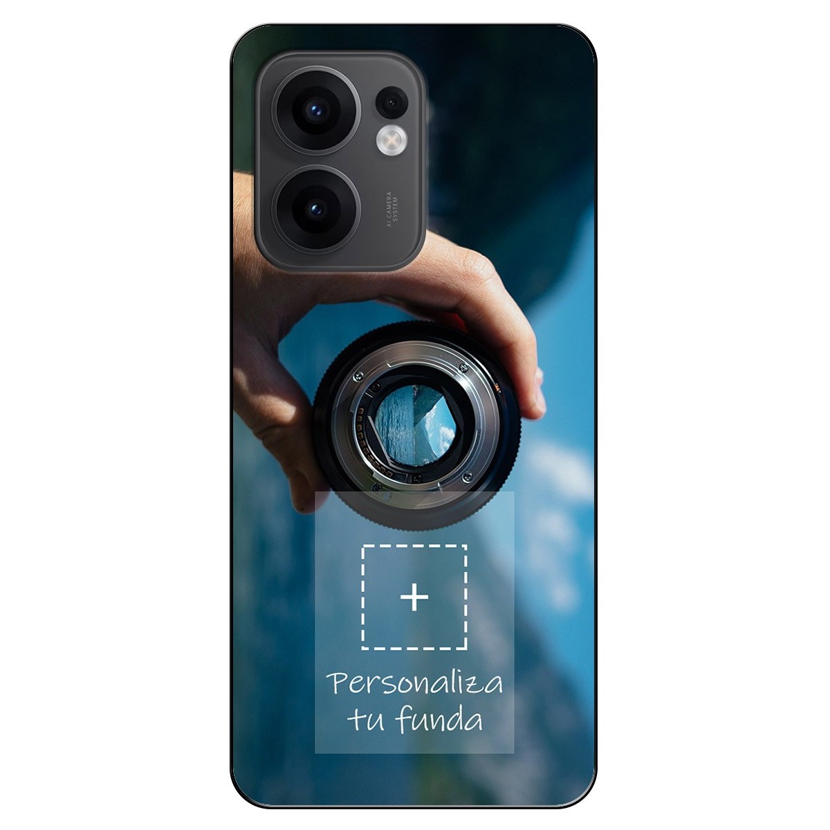 Personaliza tu Funda Silicona Gel Tpu Negra con tu Fotografia para Oppo Reno 13FS 4G / 13 FS 5G Dibujo Personalizada