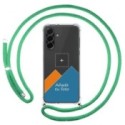 Personaliza tu Funda Colgante Transparente para Samsung Galaxy A56 5G con Cordon Verde Agua Dibujo Personalizada