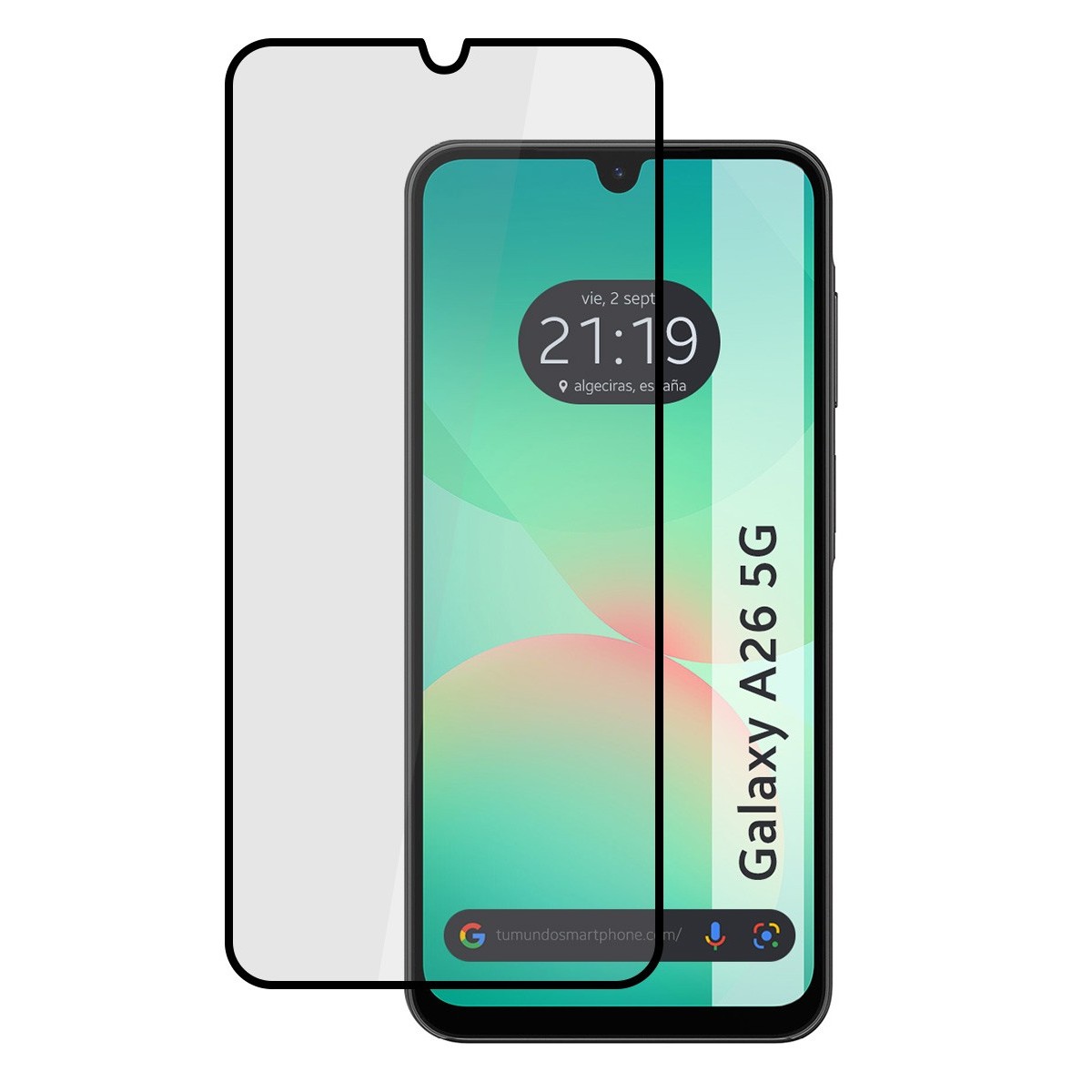 Protector Cristal Templado Completo 5D Full Glue Negro para Samsung Galaxy A26 5G Vidrio