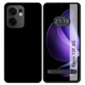 Funda Silicona Gel TPU Negra para Oppo Reno 13F 4G / 13 F 5G