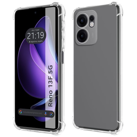 Funda Silicona Antigolpes Transparente para Oppo Reno 13F 4G / 13 F 5G