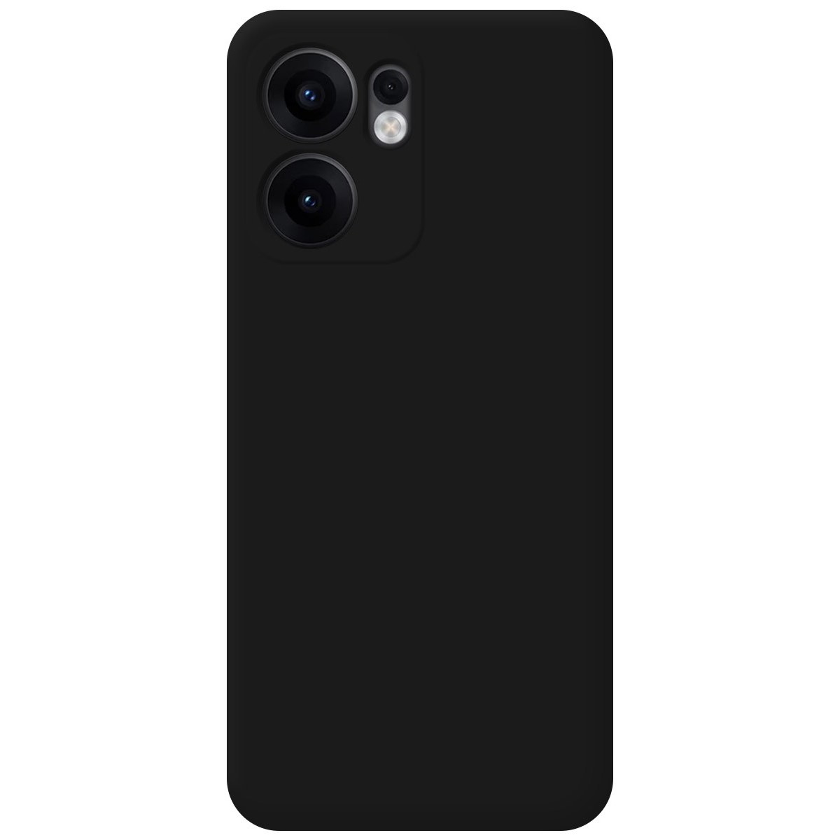 Funda Silicona Líquida Ultra Suave para Oppo Reno 13F 4G / 13 F 5G color Negra