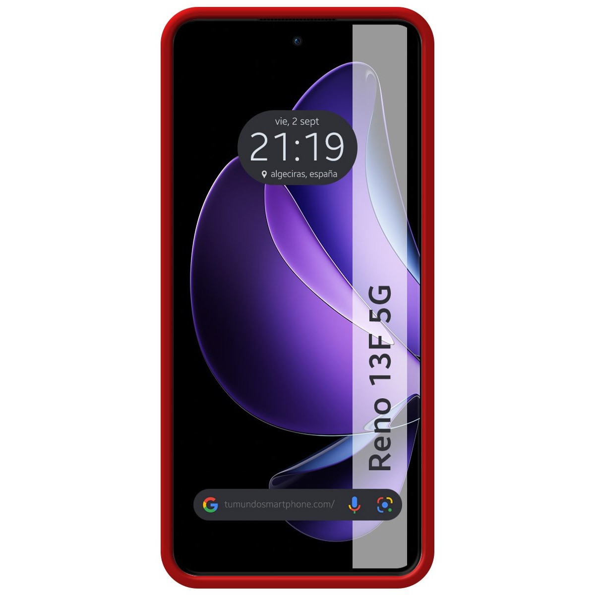 Funda Silicona Líquida Ultra Suave para Oppo Reno 13F 4G / 13 F 5G color Roja