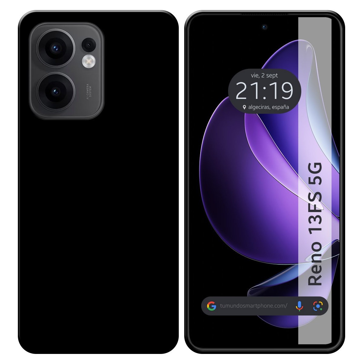 Funda Silicona Gel TPU Negra para Oppo Reno 13FS 4G / 13 FS 5G