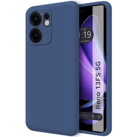 Funda Silicona Líquida Ultra Suave para Oppo Reno 13FS 4G / 13 FS 5G color Azul