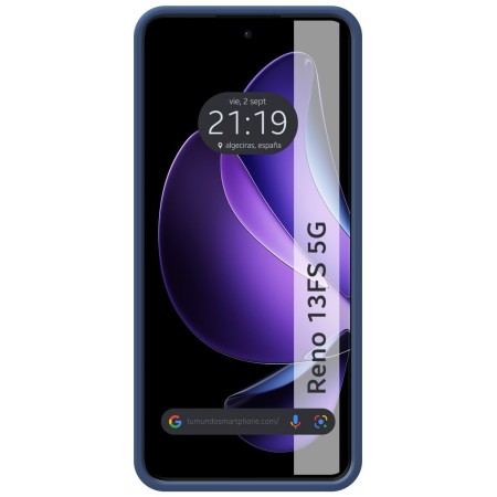 Funda Silicona Líquida Ultra Suave para Oppo Reno 13FS 4G / 13 FS 5G color Azul