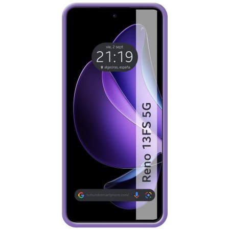 Funda Silicona Líquida Ultra Suave para Oppo Reno 13FS 4G / 13 FS 5G color Morada