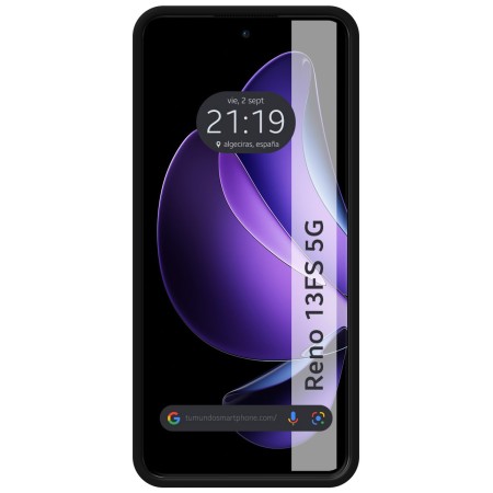 Funda Silicona Líquida Ultra Suave para Oppo Reno 13FS 4G / 13 FS 5G color Negra