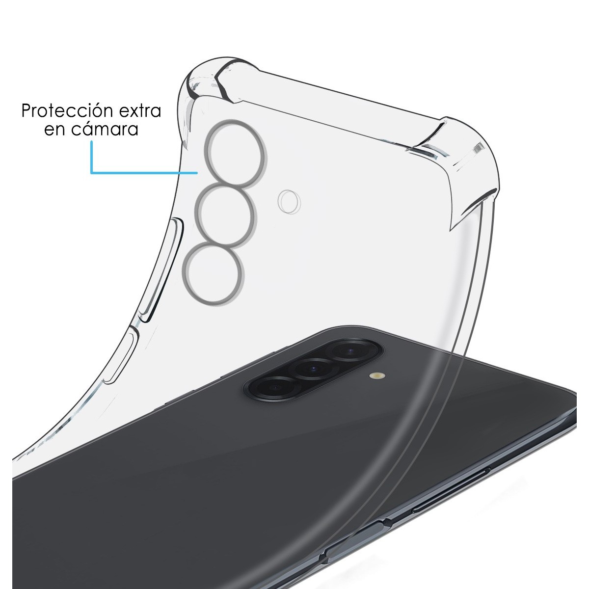 Funda Silicona Antigolpes Transparente para Samsung Galaxy A26 5G