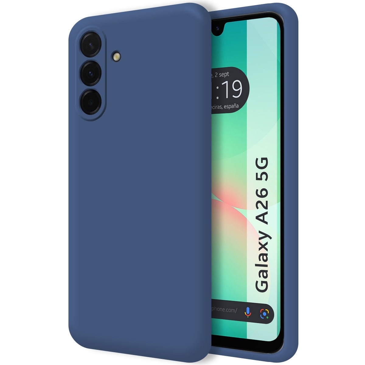 Funda Silicona Líquida Ultra Suave para Samsung Galaxy A26 5G color Azul