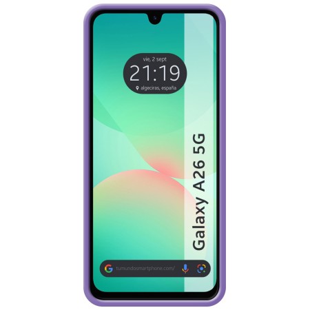 Funda Silicona Líquida Ultra Suave para Samsung Galaxy A26 5G color Morada