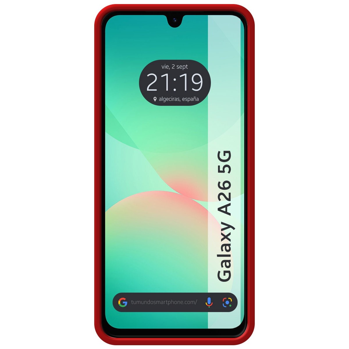 Funda Silicona Líquida Ultra Suave para Samsung Galaxy A26 5G color Roja