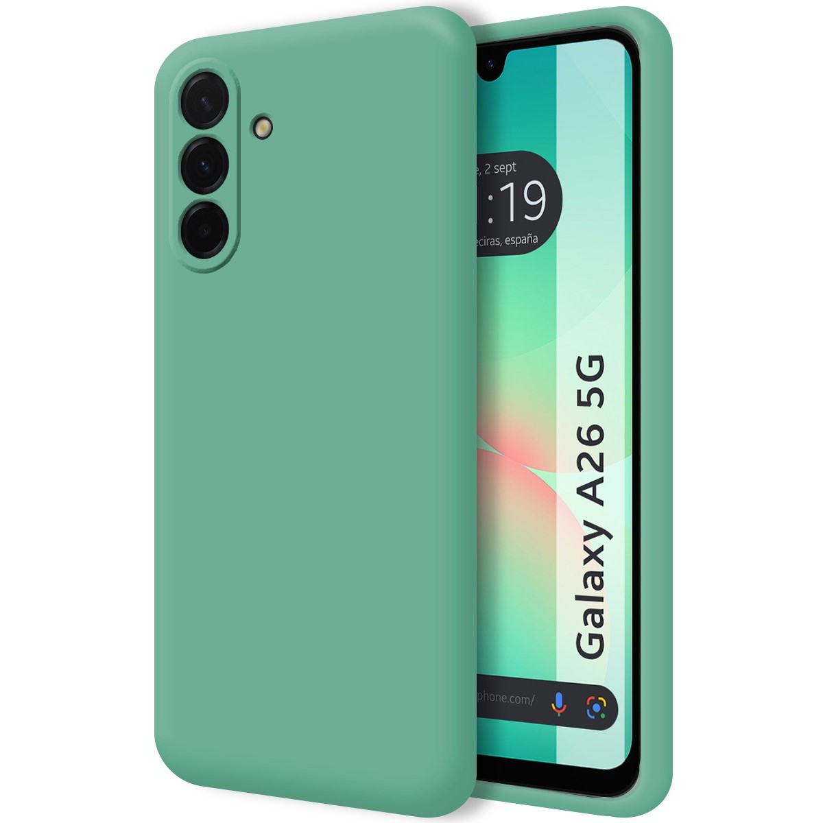 Funda Silicona Líquida Ultra Suave para Samsung Galaxy A26 5G color Verde