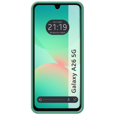 Funda Silicona Líquida Ultra Suave para Samsung Galaxy A26 5G color Verde
