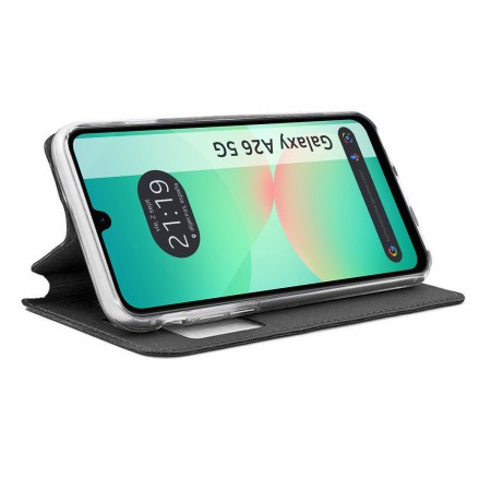 Funda Libro Soporte con Ventana para Samsung Galaxy A26 5G color Negra