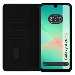 Funda Libro de Polipiel con tarjetero para Samsung Galaxy A26 5G color Negra 2