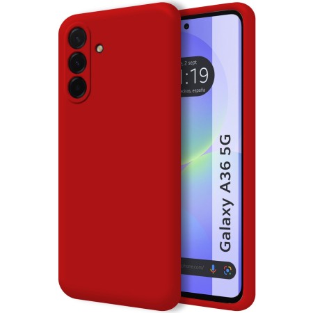 Funda Silicona Líquida Ultra Suave para Samsung Galaxy A36 5G color Roja