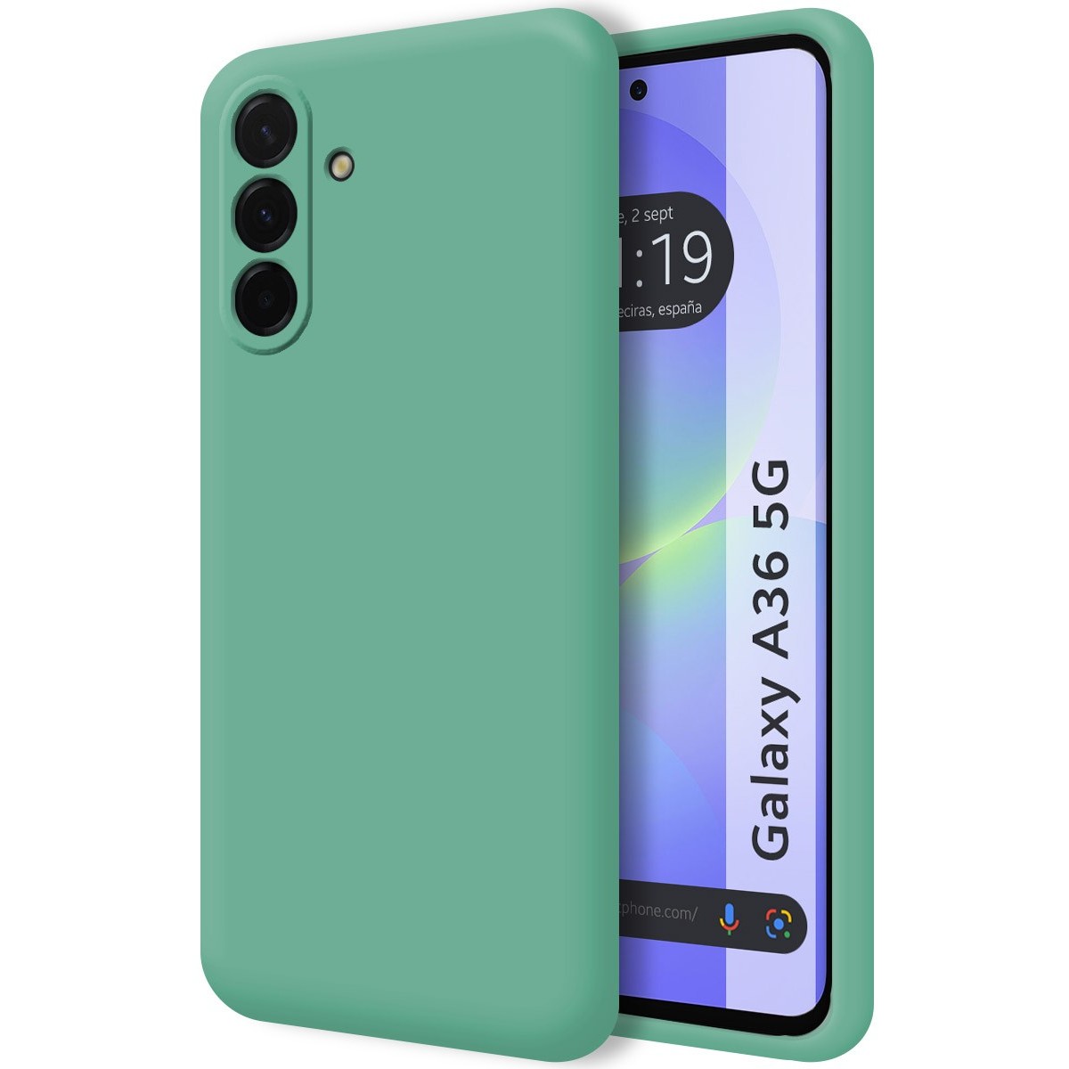 Funda Silicona Líquida Ultra Suave para Samsung Galaxy A36 5G color Verde