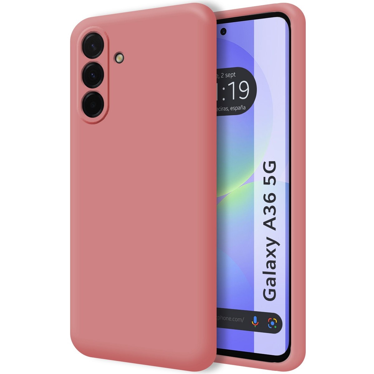 Funda Silicona Líquida Ultra Suave para Samsung Galaxy A36 5G color Rosa