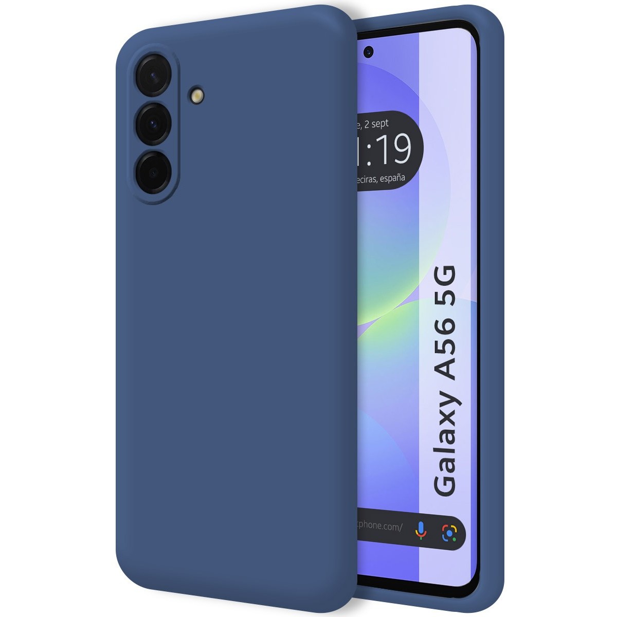 Funda Silicona Líquida Ultra Suave para Samsung Galaxy A56 5G color Azul