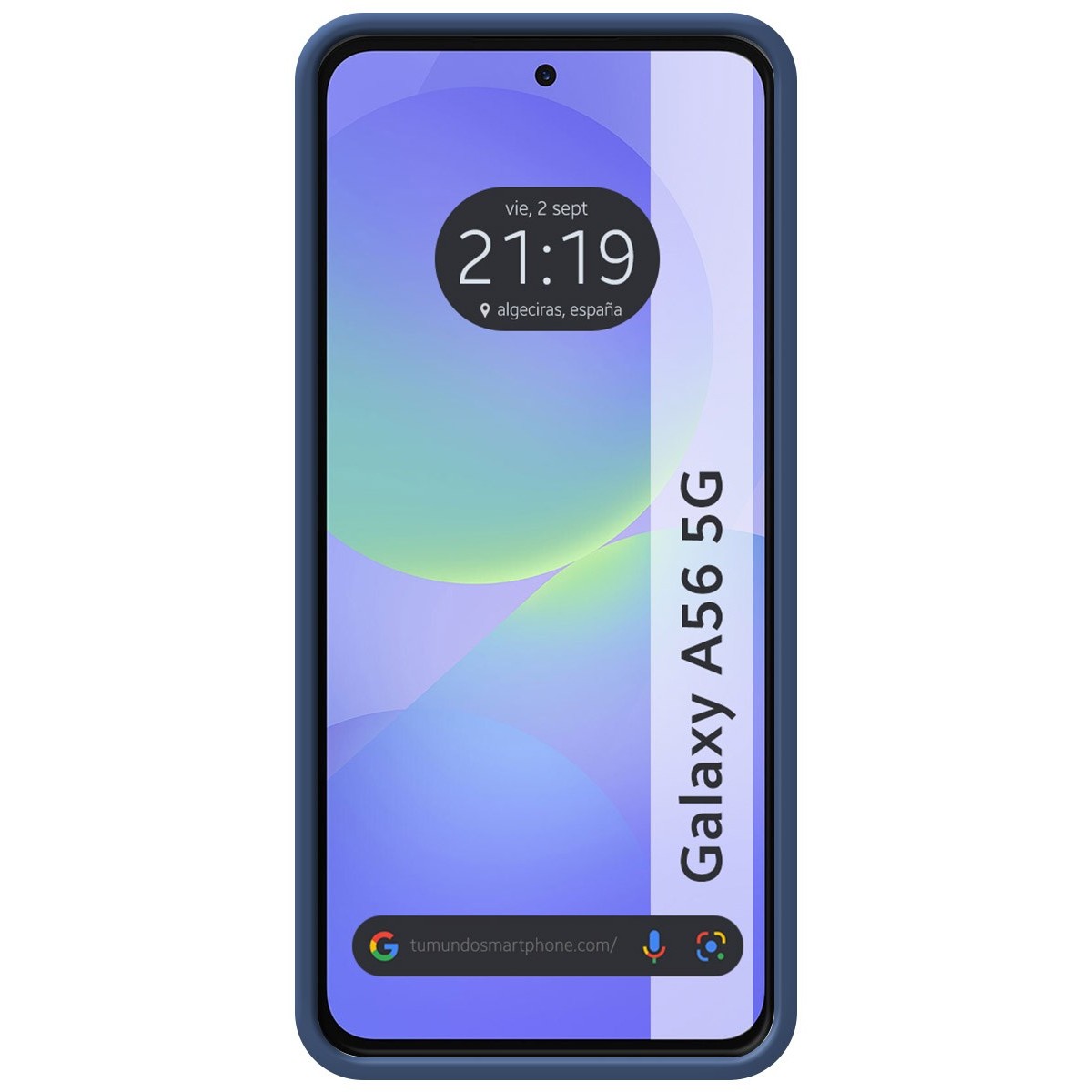 Funda Silicona Líquida Ultra Suave para Samsung Galaxy A56 5G color Azul