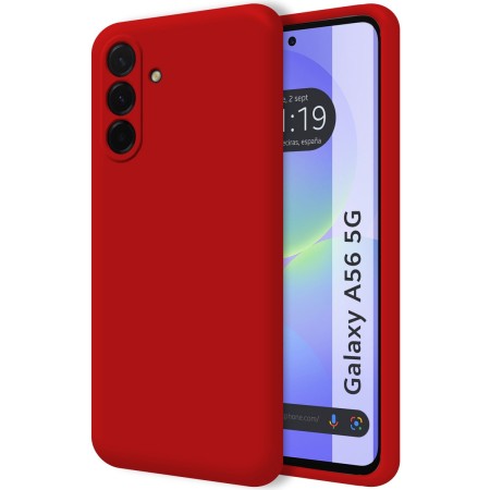 Funda Silicona Líquida Ultra Suave para Samsung Galaxy A56 5G color Roja