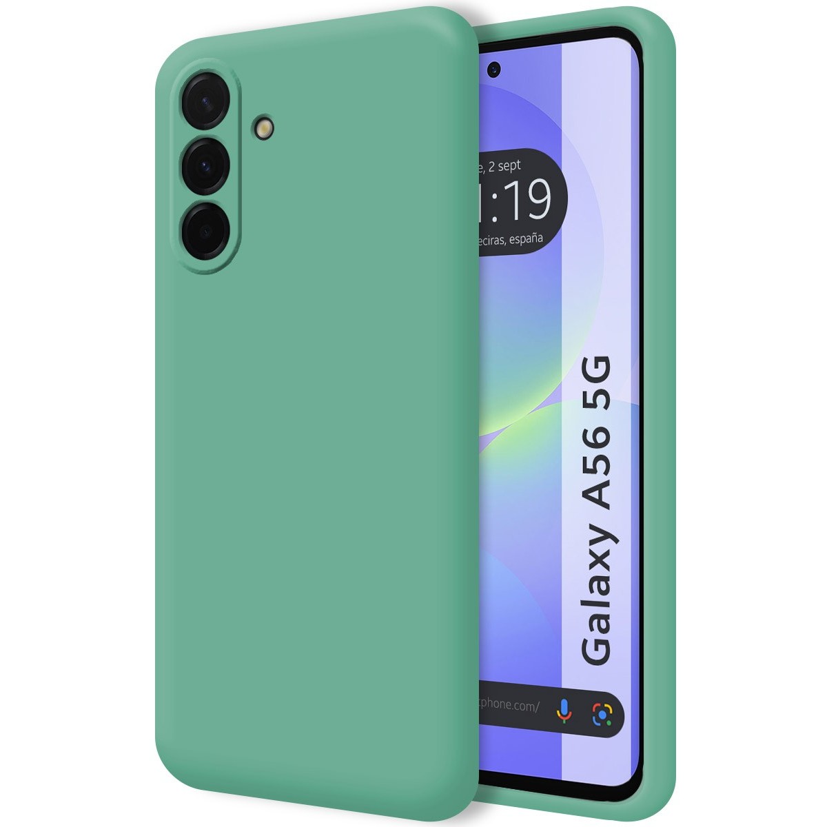 Funda Silicona Líquida Ultra Suave para Samsung Galaxy A56 5G color Verde