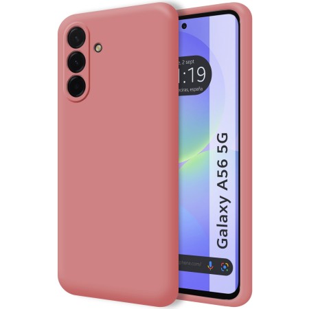 Funda Silicona Líquida Ultra Suave para Samsung Galaxy A56 5G color Rosa