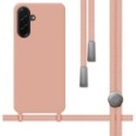 Funda Silicona Líquida con Cordón para Samsung Galaxy A56 5G color Rosa