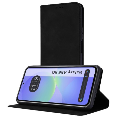 Funda Libro de Polipiel con tarjetero para Samsung Galaxy A56 5G color Negra