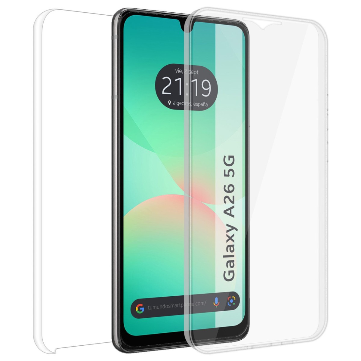 Funda Doble Transparente Pc + Tpu Full Body 360 para Samsung Galaxy A26 5G