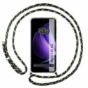 Funda Colgante Transparente para Oppo Reno 13F 4G / 13 F 5G con Cordon Verde / Dorado