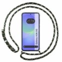 Funda Colgante Transparente para Samsung Galaxy A56 5G con Cordon Verde / Dorado