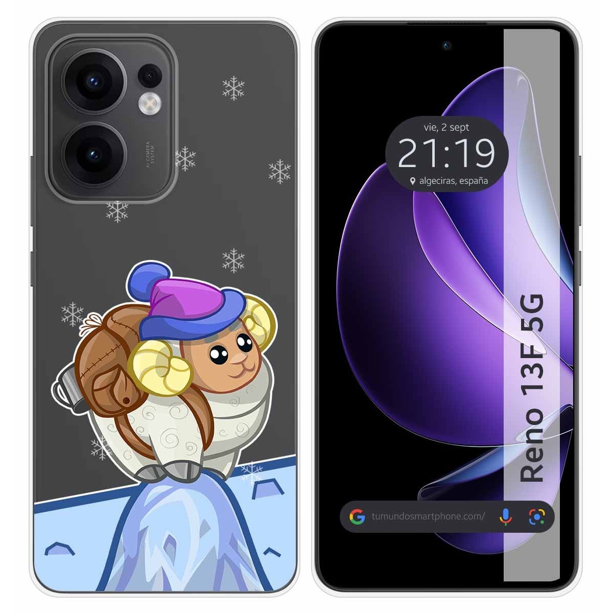 Funda Silicona Transparente para Oppo Reno 13F 4G / 13 F 5G diseño Cabra Dibujos