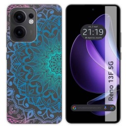Funda Silicona Transparente para Oppo Reno 13F 4G / 13 F 5G diseño Mandala Dibujos